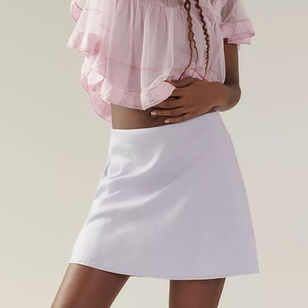 The Tilda Mini Slip Skirt: Linen Edition